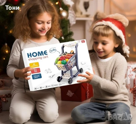 Комплект количка за пазаруване в супермаркет със светлинна музика, снимка 2 - Други - 51313730