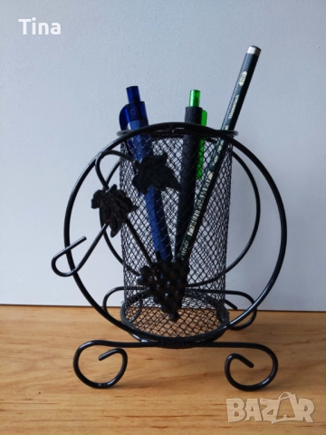 Елегантен метален органайзер за бюро | Метална поставка за химикали | Моливник, снимка 3 - Декорация за дома - 52524347