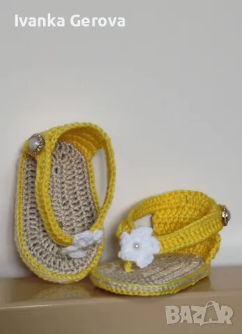 Ръчно плетени сандали, снимка 2 - Детски сандали и чехли - 49935050