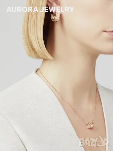 Van Cleef & Arpels VCA Rose Gold Perlee Clover Diamond Alhambra Дамско Колие, снимка 5 - Колиета, медальони, синджири - 56220219