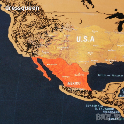 1079 СКРЕЧ КАРТА НА СВЕТА ДЕЛУКС ЗА ИЗТРИВАНЕ, снимка 12 - Други стоки за дома - 44571578