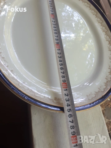 Огромен английски поднос плато порцебан кобалт златен кант, снимка 7 - Антикварни и старинни предмети - 53273985