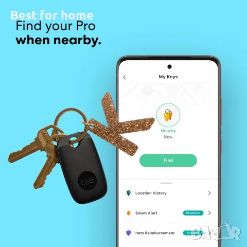 Tile Pro (2022) Bluetooth устройство за търсене на предмети, 1 брой, обхват 120 м, работи с Alexa , снимка 3 - Селфи стикове, аксесоари - 55931467