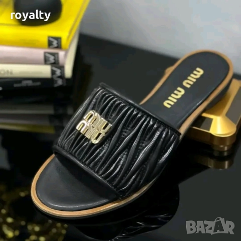 Miu Miu Дамски Чехли Различни Цветове , снимка 2 - Чехли - 52898513