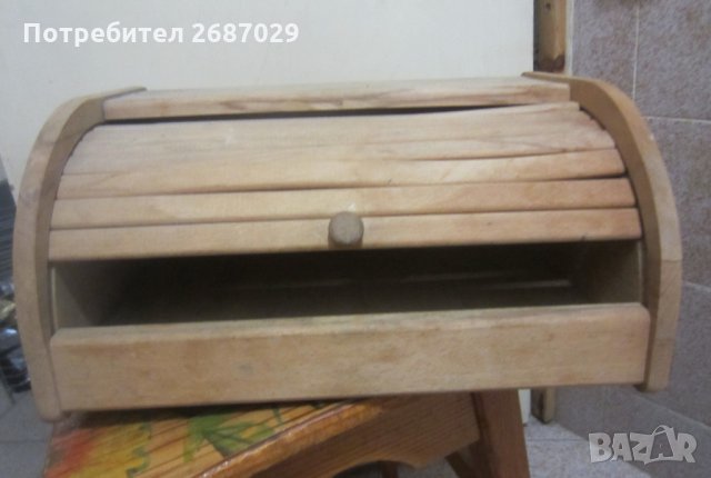 Стара дървена кутия за хляб, снимка 1 - Други - 31613842