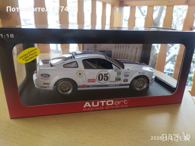 1:18 Метален модел на Ford Mustang FR 500C Grand Am Cup (2005) -AUTOart, снимка 10 - Колекции - 53325028