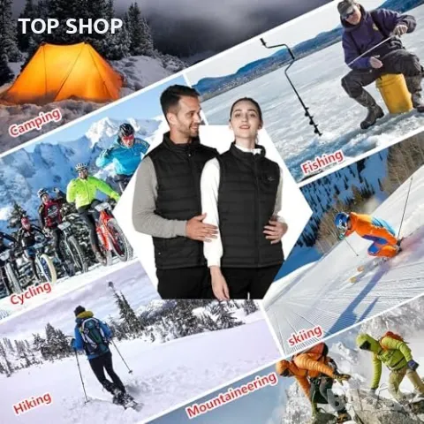 Нова Жилетка с отопление 5 в 1 / 6 джоба  Мъже Жени Подарък, снимка 3 - Дънки - 49202897