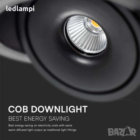 LED Луна COB 20W 3в1 Черна, снимка 2 - Лед осветление - 42908694