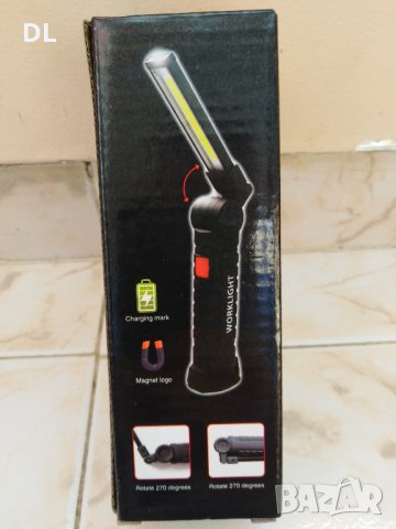 Работна лампа, Фенер с чупеща се глава, с Магнит, COBLIGHT WORKLIGHT, USB, снимка 1