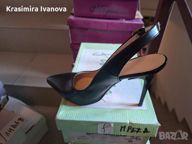 нови обувки Мегияс еко кожа отворена пета , снимка 3 - Дамски обувки на ток - 54209353