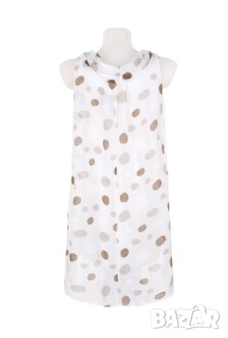 Ефирна къса рокля в цвят крем Anna Morellini - L, снимка 2 - Рокли - 42591026