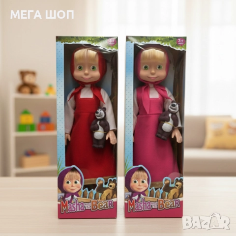 Голяма музикална детска кукла Маша от Маша и Мечокът, снимка 2 - Кукли - 52920612