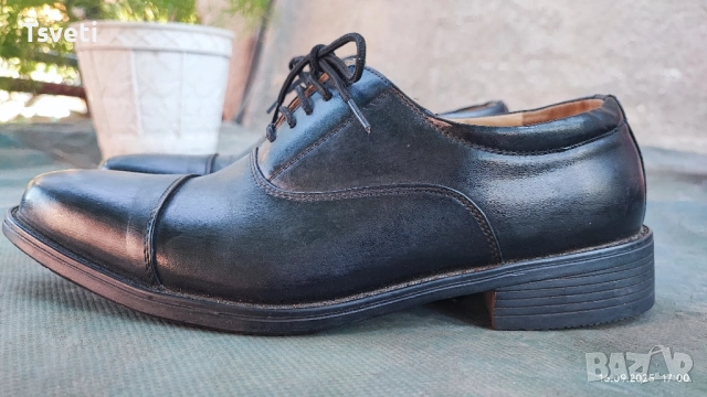мъжки черни обувки естествена кожа, снимка 2 - Спортно елегантни обувки - 51735092