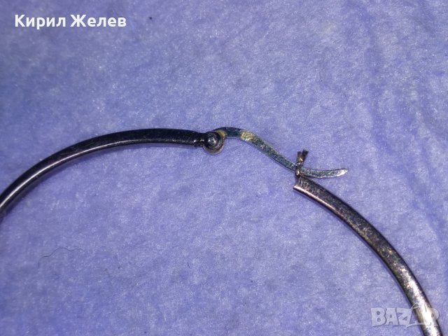 ГОЛЯМА КЛАСИЧЕСКА СРЕБЪРНА ВИНТИДЖ АРТ ОБЕЦА ОКСИДИРАНО СРЕБРО 925 РЪЧНА ИЗРАБОТКА 37529, снимка 4 - Обеци - 42760975