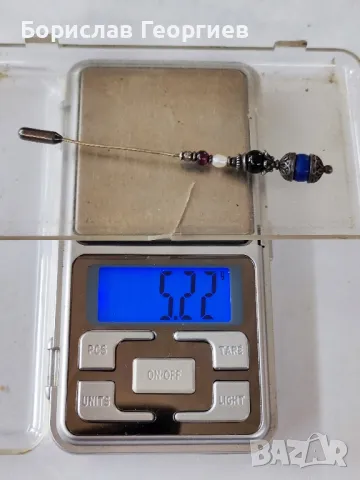 Стара турска сребърна брошка игла, снимка 5 - Други - 47300250