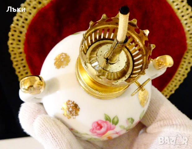 Порцеланова газена лампа Onno Behrends Tee., снимка 6 - Антикварни и старинни предмети - 54082193