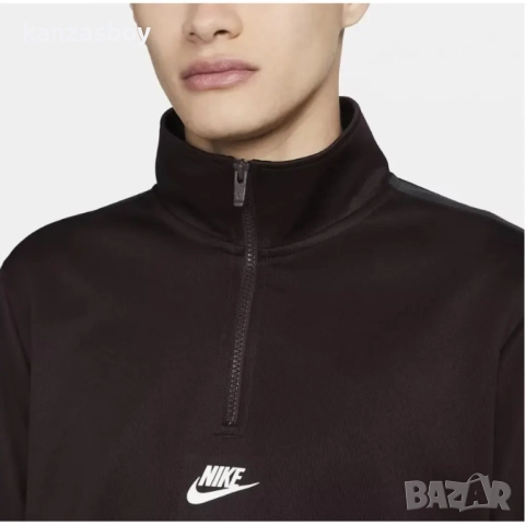 Nike Half-Zip Top Brown - страхотно мъжко горнище КАТО НОВО ХЛ, снимка 2 - Спортни дрехи, екипи - 52147466
