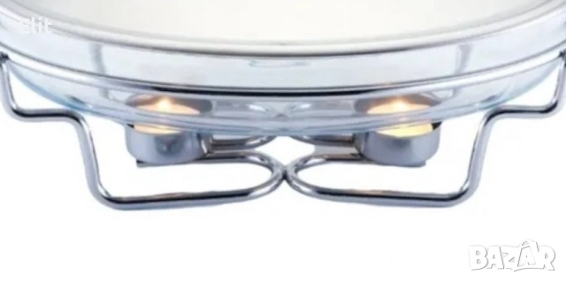 Съд за затопляне Bohmann, 3л. овал, 2свещи, Стоманен капак, Стъкло, Инокс, снимка 6 - Съдове за готвене - 52447577