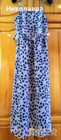 Дълга ефирна рокля с презрамки,KALA FASHION,L/XL, снимка 1