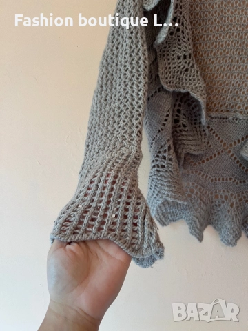 Плетена жилетка с къдрички L размер на марката KappAhl , снимка 3 - Жилетки - 51919886