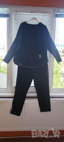 Дамски спортно/елегантен костюм от Италия – блуза и панталон с лъскав ефект; 2XL÷ 3XL, снимка 6 - Панталони - 50242642