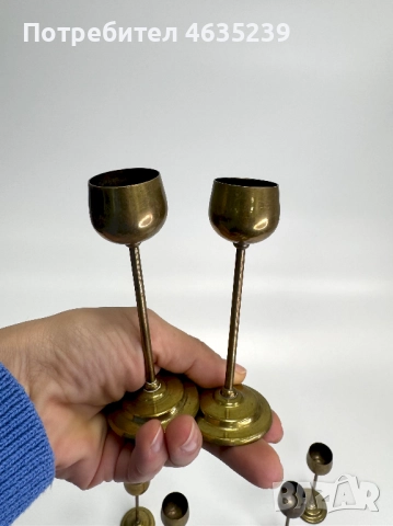 Месингови чаши , снимка 2 - Антикварни и старинни предмети - 52935556