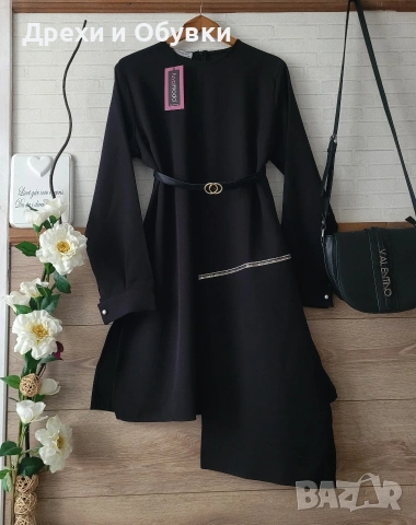 официална черна асиметрична туника , снимка 6 - Туники - 49906670