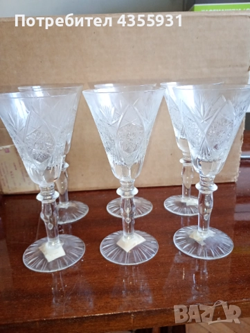 кристални чаши стари кристални чаши , снимка 3 - Антикварни и старинни предмети - 50843800
