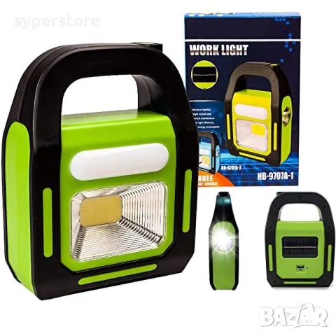 Лампа преносима презареждаема Digial One SP00988 jd-925a, работна, къмпинг, соларна, 3в1, прожектор, снимка 3 - Къмпинг осветление - 48948000