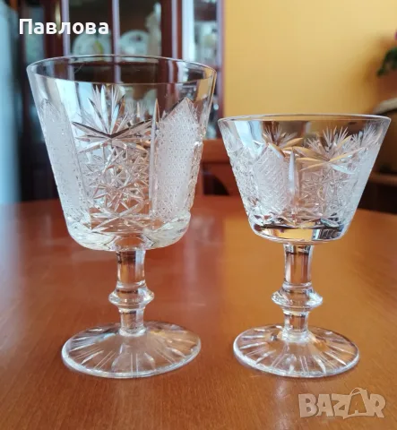 Кристални чаши за вино,, Изида ", снимка 3 - Чаши - 56057616