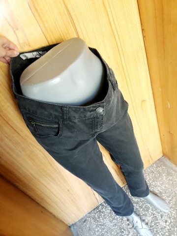 Тъмно сиви еластични дънки с висока талия ХЛ, снимка 4 - Дънки - 34541586