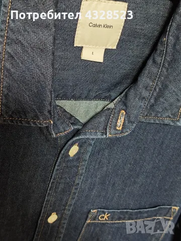 Мъжка риза Calvin Klein размер L, снимка 6 - Ризи - 56474552