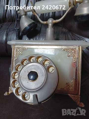 Ретро  мраморен  телефон, снимка 1