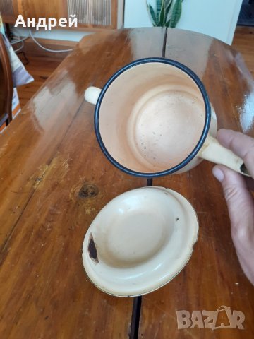 Стар емайлиран чайник #21, снимка 5 - Други ценни предмети - 31319638