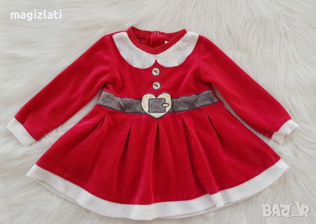Коледна рокля 9-12 месеца, снимка 3 - Бебешки рокли - 37995735