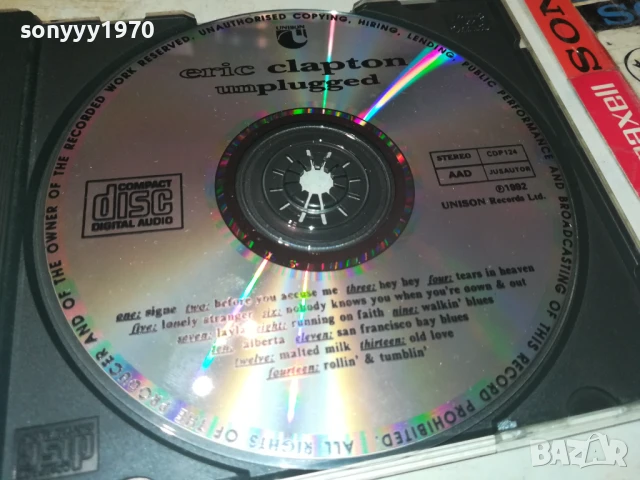 ERIC CLAPTON-UNISON CD 0708250950, снимка 5 - CD дискове - 51281891