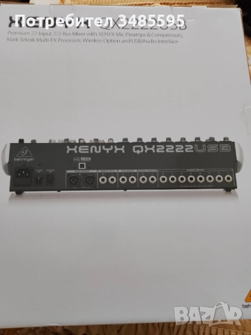 Behringer XENYX  QX2222 USB 22 канален миксер , снимка 5 - Ресийвъри, усилватели, смесителни пултове - 52422569