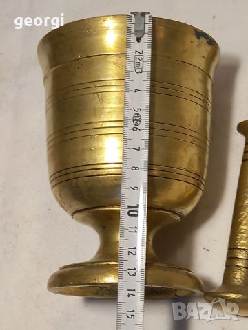 Стар месингов хаван   16/1, снимка 5 - Антикварни и старинни предмети - 38056817
