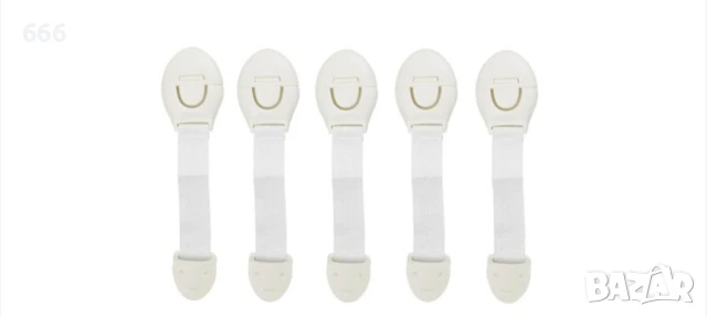 Комплект от 5 гъвкави текстилни брави за врати и чекмеджета