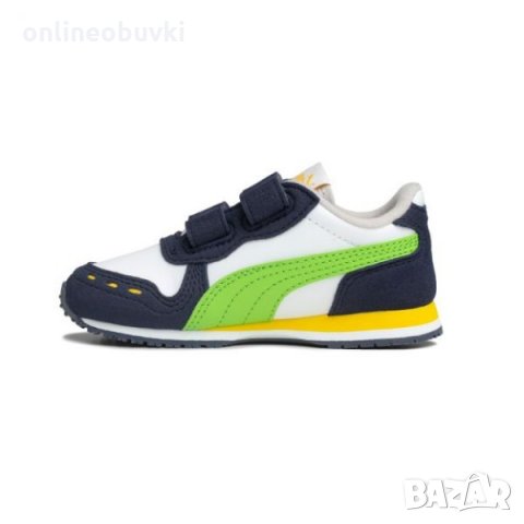 Бебешки спортни обувки PUMA Racer Тъмно синьо със зелено, снимка 2 - Бебешки обувки - 33840654