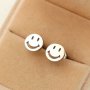 Сребърни Обеци Усмивка - 925 печат сребро BT407, снимка 1