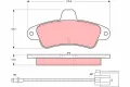SIMER 588 Накладки задни FORD Mondeo Mk1 Mk2, Cougar 1993-2001 OE 1089400 OE 6669780 OE 93BB-2008-BA, снимка 1