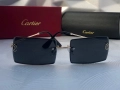 Cartier Мъжки слънчеви очила правоъгълни 3 цвята черни кафяви сини, снимка 12