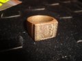 ОРИГИНАЛНО ГРАВИРАН ОРНАМЕНТИРАН СТАР БРОНЗОВ ПРЪСТЕН РЕТРО ВИНТИДЖ за КОЛЕКЦИЯ УНИКАТ 79351, снимка 5