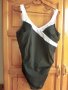 Цял черен бански с бели презрамки, снимка 2