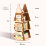 OOOK въртяща се на 360° кула за книги с 4 нива, тип "коледна елха", снимка 2
