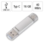 USB памет HAMA Тип USB-C/ USB-A 3.0 Laeta, 16GB, снимка 5