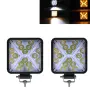 Квадратен LED прожектор с вграден мигач 11 x 11 cm, снимка 1