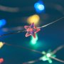 Коледни лампички Звезди, 2.20м, Многоцветни, снимка 1 - Лед осветление - 42744191