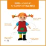 Мека кукла Pippi - Пипи Дългото Чорапче 30 cm Парцалена кукла, снимка 3